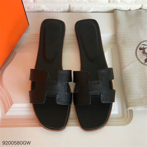 hermes black flat sandals|hermes sandals original.